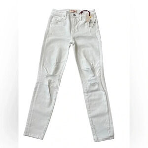 NWT DRIFTWOOD Gizelle White Distressed Ankle Jeans